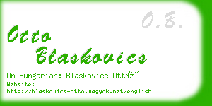 otto blaskovics business card